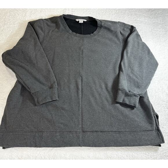 Athleta Retroplush Heather Crewneck Cozy Soft Athleisure Plus Size 2X Gray - Picture 1 of 8